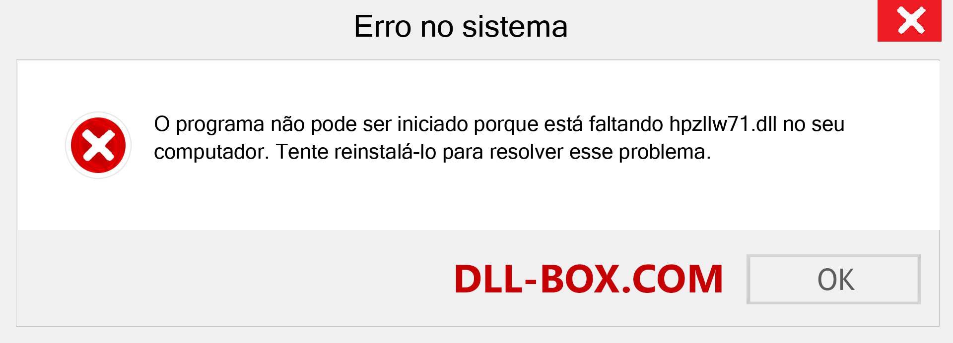 Arquivo hpzllw71.dll ausente ?. Download para Windows 7, 8, 10 - Correção de erro ausente hpzllw71 dll no Windows, fotos, imagens